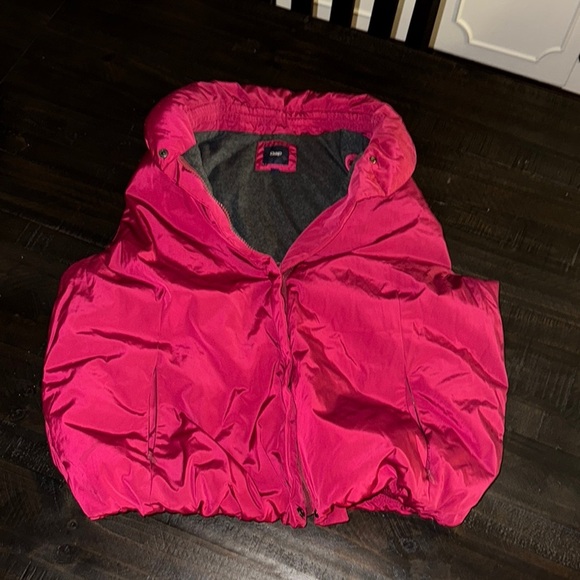 GAP Puffer Vest Womens Size XL w/ Gray lining - Fuchsia Pink - Picture 4 of 10